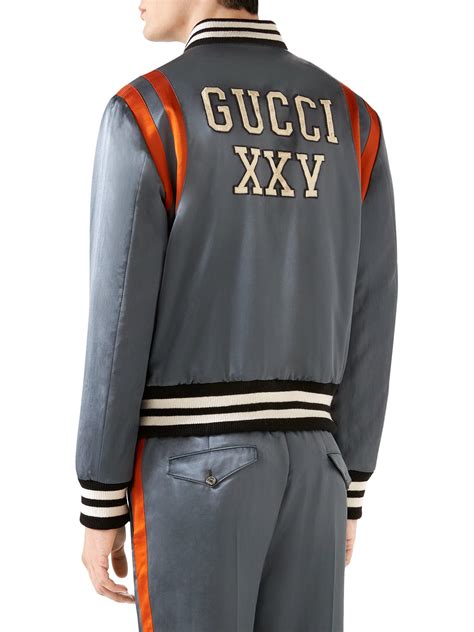 gucci satin la angels bomber jacket|GUCCI Logo.